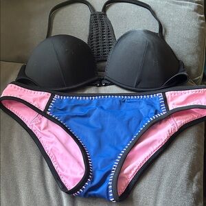 Victoria's Secret Black, Pink, and Blue Bikini